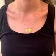 Load image into Gallery viewer, Pug Necklace and Stud Earrings SET - Silver/14K Gold-Plated |Line - WeeShopyDog