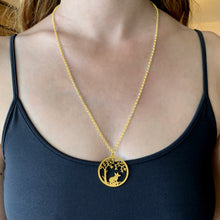 Load image into Gallery viewer, Corgi Little Tree Of Life Pendant Necklace - Silver/14K Gold-Plated - WeeShopyDog