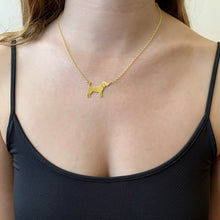 Load image into Gallery viewer, Beagle Necklace and Stud Earrings SET - Silver/14K Gold-Plated |Line - WeeShopyDog