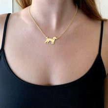 Load image into Gallery viewer, Poodle Necklace and Stud Earrings SET - Silver/14K Gold-Plated |Line - WeeShopyDog