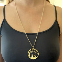 Load image into Gallery viewer, Beagle Tree Of Life Pendant Necklace - Silver/14K Gold-Plated - WeeShopyDog