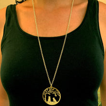 Load image into Gallery viewer, Pug Tree Of Life Pendant Necklace - Silver/14K Gold-Plated - WeeShopyDog