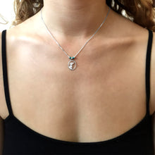 Load image into Gallery viewer, Dachshund Pendant Necklace - Silver Turquoise |Image - WeeShopyDog