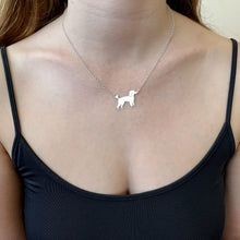 Load image into Gallery viewer, Poodle Necklace and Hoop Earrings SET - Silver/14K Gold-Plated |Line
