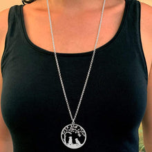 Load image into Gallery viewer, Pug Tree Of Life Pendant Necklace - Silver/14K Gold-Plated - WeeShopyDog