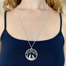 Load image into Gallery viewer, French Bulldog Tree Of Life Pendant Necklace - Silver/14K Gold-Plated - WeeShopyDog