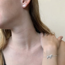 Load image into Gallery viewer, Beagle Bracelet and Stud Earrings SET - Silver/14K Gold-Plated |Line - WeeShopyDog