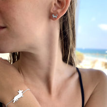 Load image into Gallery viewer, Corgi Bracelet and Stud Earrings SET - Silver/14K Gold-Plated |Cardigan
