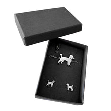 Load image into Gallery viewer, Poodle Bracelet and Stud Earrings SET - Silver/14K Gold-Plated |Line - WeeShopyDog