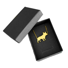 Load image into Gallery viewer, French Bulldog Pendant Necklace - Silver/14K Gold-Plated |Line - WeeShopyDog