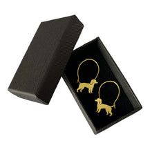 Load image into Gallery viewer, Poodle Hoop Earrings - Silver/14K Gold-Plated |Line - WeeShopyDog