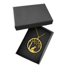 Load image into Gallery viewer, Beagle Little Tree Of Life Pendant Necklace - Silver/14K Gold-Plated - WeeShopyDog