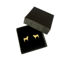 Load image into Gallery viewer, Pug Stud Earrings - Silver/14K Gold-Plated |Line - WeeShopyDog