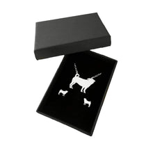 Load image into Gallery viewer, Pug Necklace and Stud Earrings SET - Silver/14K Gold-Plated |Line - WeeShopyDog