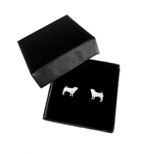 Load image into Gallery viewer, Pug Stud Earrings - Silver/14K Gold-Plated |Line - WeeShopyDog