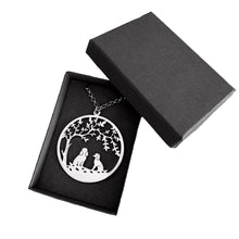 Load image into Gallery viewer, Poodle Tree Of Life Pendant Necklace - Silver/14K Gold-Plated - WeeShopyDog