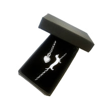 Load image into Gallery viewer, Dachshund Bracelet - Silver/14K Gold-Plated |Line - WeeShopyDog
