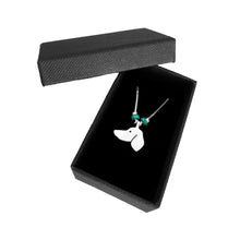 Load image into Gallery viewer, Dachshund Pendant Necklace - Silver Turquoise |Side - WeeShopyDog