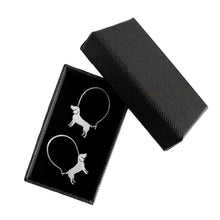 Load image into Gallery viewer, Beagle Hoop Earrings - Silver/14K Gold-Plated |Line - WeeShopyDog
