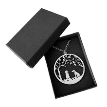Load image into Gallery viewer, Beagle Tree Of Life Pendant Necklace - Silver/14K Gold-Plated - WeeShopyDog
