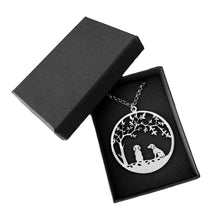 Load image into Gallery viewer, Beagle Tree Of Life Pendant Necklace - Silver/14K Gold-Plated - WeeShopyDog