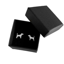 Load image into Gallery viewer, Beagle Stud Earrings - Silver/14K Gold-Plated |Line - WeeShopyDog