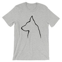 Load image into Gallery viewer, German Shepherd Outline - Unisex/Men's T-shirt - WeeShopyDog