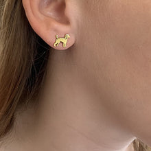 Load image into Gallery viewer, Poodle Stud Earrings - Silver/14K Gold-Plated |Line - WeeShopyDog
