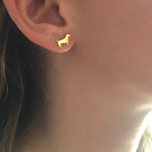 Load image into Gallery viewer, Jack Russell Earrings - 14K Gold-Plated Stud - WeeShopyDog