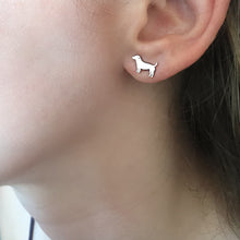 Load image into Gallery viewer, Jack Russell Earrings - Silver Stud - WeeShopyDog