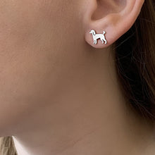 Load image into Gallery viewer, Poodle Stud Earrings - Silver/14K Gold-Plated |Line - WeeShopyDog