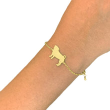 Load image into Gallery viewer, Pug Bracelet and Stud Earrings SET - Silver/14K Gold-Plated |Line - WeeShopyDog