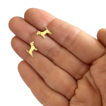 Load image into Gallery viewer, Beagle Stud Earrings - Silver/14K Gold-Plated |Line - WeeShopyDog