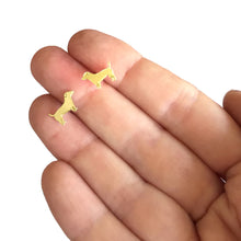 Load image into Gallery viewer, Jack Russell Earrings - 14K Gold-Plated Stud - WeeShopyDog