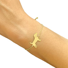 Load image into Gallery viewer, Beagle Bracelet and Stud Earrings SET - Silver/14K Gold-Plated |Line - WeeShopyDog