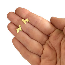 Load image into Gallery viewer, Poodle Stud Earrings - Silver/14K Gold-Plated |Line - WeeShopyDog