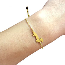 Load image into Gallery viewer, Dachshund Long Haired Bracelet - Silver/14K Gold-Plated - WeeShopyDog