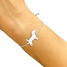 Load image into Gallery viewer, Beagle Bracelet and Stud Earrings SET - Silver/14K Gold-Plated |Line - WeeShopyDog