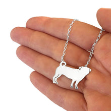 Load image into Gallery viewer, Pug Necklace and Stud Earrings SET - Silver/14K Gold-Plated |Line - WeeShopyDog