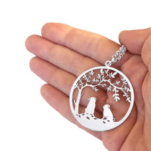 Load image into Gallery viewer, Pug Tree Of Life Pendant Necklace - Silver/14K Gold-Plated - WeeShopyDog