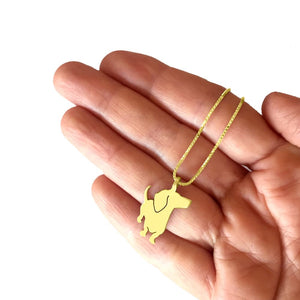 Dachshund Pendant Necklace - Silver/14K Gold-Plated |I - WeeShopyDog