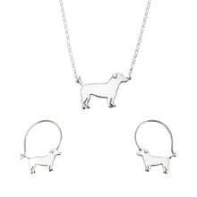 Load image into Gallery viewer, Jack Russell Necklace and Hoop Earrings SET - Silver/14K Gold-Plated |Line