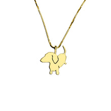 Load image into Gallery viewer, Dachshund Pendant Necklace - Silver/14K Gold-Plated |Up - WeeShopyDog

