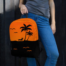 Load image into Gallery viewer, Dachshund Palm Tree - Backpack - WeeShopyDog