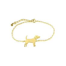 Load image into Gallery viewer, Beagle Bracelet - Silver/14K Gold-Plated |Line - WeeShopyDog