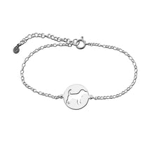 Load image into Gallery viewer, Beagle Charm Bracelet - Silver/14K Gold-Plated |Line Circle