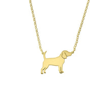 Load image into Gallery viewer, Beagle Pendant Necklace - Silver/14K Gold-Plated |Line - WeeShopyDog