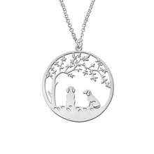 Load image into Gallery viewer, Beagle Tree Of Life Pendant Necklace - Silver/14K Gold-Plated - WeeShopyDog