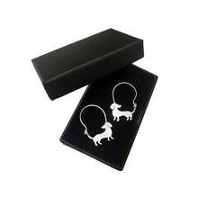 Load image into Gallery viewer, Dachshund Hoop Earrings - Silver/14K Gold-Plated |Beauty - WeeShopyDog