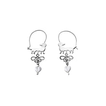 Load image into Gallery viewer, Dachshund Hoop Earrings - Silver |Beauty Butterfly - WeeShopyDog